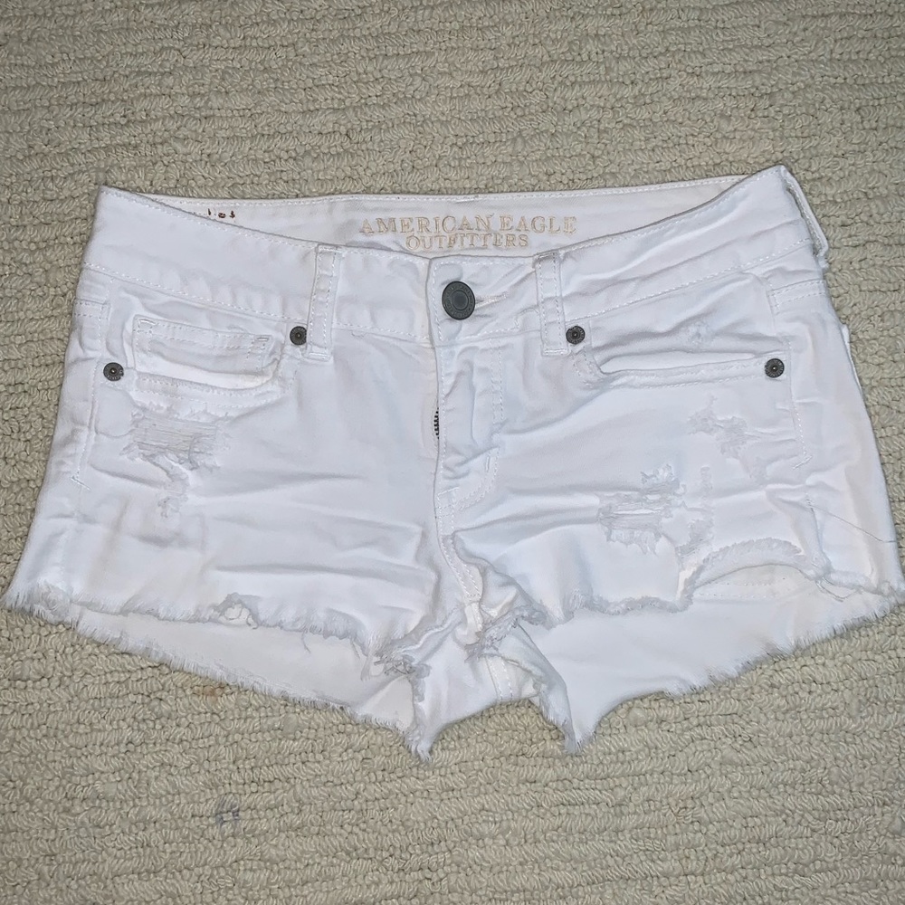 Am. Eagle white denim shorts size 2